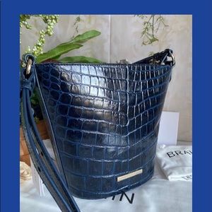 👖👠CUTE BLUEBONNET VEIL MINI QUINN BRAHMIN CROSSBODY $315 Retail NWT💋💄